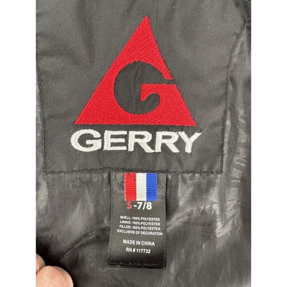 Gerry Boys Lightweight Puffer Jacket Size Small 7-8 Black Gray Camo Pockets - Picture 7 of 10